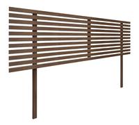 DHOME Tête de lit en Bois recy M avec Pieds, Style Japonais, lit palettes, ferrures incluses (145cm, Noyer Bois)