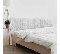 DHOME Tête de lit en Bois recyclé MDF avec Pieds, Style Palette Vertical, lit Palettes, Ferrures incluses (180cm Dual, Finition marbre)