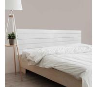 DHOME Tête de lit en Bois recyclé MDF Lit Horizontal en Palettetes Ferrures incluses (180cm Double, Blanc Solide)