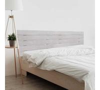 DHOME Tête de lit en Bois recyclé MDF Lit Horizontal en Palettetes Ferrures incluses (190cm Double, Arctique)