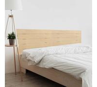 DHOME Tête de lit en Bois recyclé MDF Lit Horizontal en Palettetes Ferrures incluses (210cm Double, Bois Naturel)