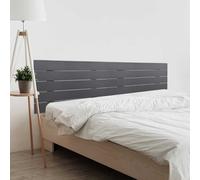 DHOME Tête de lit en Bois recyclé MDF Lit Horizontal en Palettetes Ferrures incluses (210cm Double, Gris Solide)