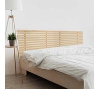 DHOME Tête de lit en Bois recyclé MDF Style Japonais Double Pallet Split in 2 Pieces Lit en Palettes Ferrures incluses (220cm Double, Bois Naturel)