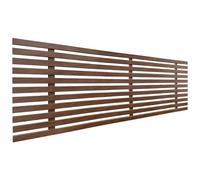 DHOME Tête de lit en Bois recyclé MDF Style Japonais Lit en Palettes Ferrures incluses (150 cm, Bois Noyer)