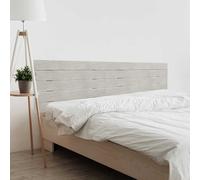 DHOME Tête de lit en Bois recyclé MDF Style Palette Horizontal Double Split in 2 Pieces Pallet Bed Fittings Included (180cm Double, Gris Tribal)