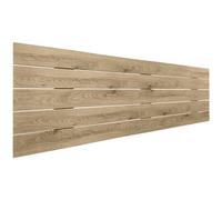 DHOME Tête de Lit en Bois Recyclé MDF Style Palette Horizontale Lit en Palettes Ferrures incluses (145cm, Bois Cambrien)