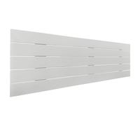 DHOME Tête de Lit en Bois Recyclé MDF Style Palette Horizontale Lit en Palettes Ferrures incluses (150cm, Blanc Solide)