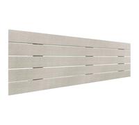 DHOME Tête de Lit en Bois Recyclé MDF Style Palette Horizontale Lit en Palettes Ferrures incluses (160cm, Pointes Beige)