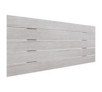 DHOME Tête de Lit en Bois Recyclé MDF Style Palette Horizontale Lit en Palettes Ferrures incluses (80cm, Arctique)