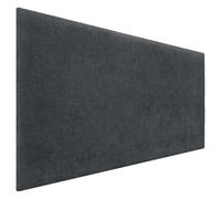 DHOME Tête de Lit Finition Serviette Soft Revêtement Uni Tissu Doux pour Mur Acoustique Têtes de Lit Absorbantes Tête de Lit Chambre à Coucher (90cm, 4cm - 50 H., Noir)