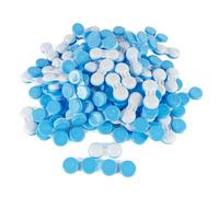 Dhoptical Lot de 100 étuis colorés pour lentilles de contact gauche/droite (bleu)