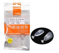 Dhoptical Lot de 25 paires de plaquettes de nez en silicone 14 mm