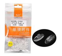 Dhoptical Lot de 25 paires de plaquettes de nez souples en silicone pour lunettes à visser 13 mm