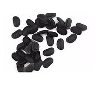 Dhoptical Lot de 50 coussinets d'oreille en silicone pour lunettes de soleil Noir