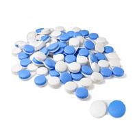 Dhoptical Lot de 50 étuis à lentilles de contact colorées R/L avec lettres de grande taille pour voyage et extérieur (bleu, 50 pièces)