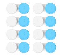 Dhoptical Lot de 8 étuis à lentilles de contact pour lentilles de contact, parfaits pour les voyages et une utilisation quotidienne Bleu