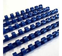DHP - Peignes de reliure en plastique 20 mm, A4, MiniPACK unicolore 20 unités, couleur bleu foncé, pas standard, 21 anneaux