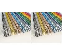 DHP - Spirale métallique étape 5:1, 10 mm, A4, MiniPACK Assortiment boîte 25, couleurs standard et spéciales, 60 feuilles (Lot de 2)