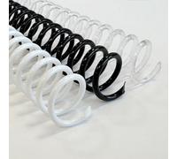 DHP - Spirale plastique 5:1, 18 mm, A4, MiniPACK Assortiment Boîte de 20, Transparent, Blanc et Noir