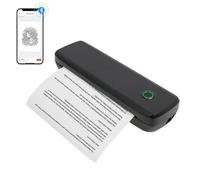DHQCQL Imprimante thermique a4, imprimante avec Bluetooth, imprimante portable de voyage, mini imprimante mobile 10 W pour bureau, maison, école, voyage, 29 x 9 x 5,8 cm (noir)