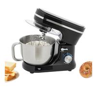 DHQCQL Robot de cuisine - 4,5 l - 1000 W - En acier inoxydable - Avec bol mélangeur et fouet - Mélangeur - Pour pâtisserie, gâteaux, pétrissage - Noir