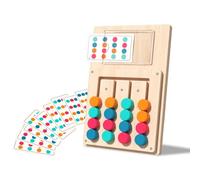 Dhqkqg Activités Sur la Démence pour les Personnes Agées, Jeux de Mémoire de Couleur pour Adultes, Jeu de Couleurs, Bois Alzheimer Jeux avec 12 Cartes Double Face, pour Enfants et Agées