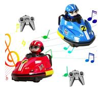 Dhqkqg Auto Tamponneuse TéLéCommandé Multijoueur, 2 Pièces Collision Voiture TéLéCommandéE, Voiture Jouet Collision avec LumièRes Musique, Super Bumper Car, Bumper Cars Rc avec Robots éJectables