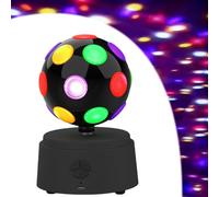Dhqkqg Boule Disco Rotative à 360° avec LED Multicolore,Prise en Charge de la Connexion Bluetooth,Lumière de Fête contrôlée,Rechargeable USB pour Fête/DJ/Noël/Bar/Club,Effet Sonore Stéréo
