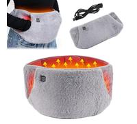 Dhqkqg Ceinture Lombaire Chauffante，2en1 Portable Chauffe Main Ceinture Lombaire Rechargeable Avec 3 Niveaux de Température Ceinture Chauffante Regle Douloureuse Avec USB, pour Lombaires Main Gris