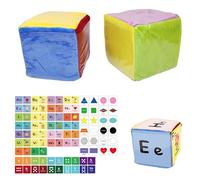 Dhqkqg DéS De Poche, 2 PièCes Dice en Mousse, 10cm DéS De Jeu avec Poche, Cubes en Mousse avec 48 Carte, pour éTudiants Et Enseignants, Jeux éDucatifs Et Scientifiques, Jeux éDucatifs, Maternelle