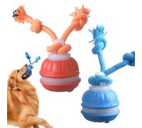 Dhqkqg Jouet Interactif pour Chien, 2 Pièces Balle Interactive Chien, Rechargeable Balle Interactive pour Chiens, Balles Automatique pour Animaux de Compagnie, Émet des Cris D'oiseaux, PréVient L'Ennu