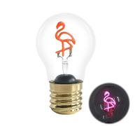 Dhqkqg Lampe de Table en Forme d'Ampoule, Ampoule Décorative, Thème Flamingo, Rechargeable avec Câble USB, Convient Comme Cadeau, Veilleuse, Décoration de Fête, Lumière d'Ambiance