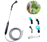 Dhqkqg Pulverisateur Electrique, Pulverisateur pour Toiture, 3.7V/1A Pulverisateur de Jardin Electrique, Pulvérisateur à Batterie avec 3 Buses Et 4M de Tuyau, USB Rechargeable, pour Jardin, Pelouse