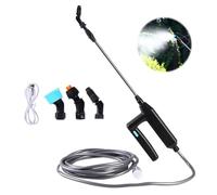 Dhqkqg Pulverisateur Electrique, Pulverisateur pour Toiture, 7.4V/1A Pulverisateur de Jardin Electrique, Pulvérisateur à Batterie avec 3 Buses Et 8M de Tuyau, USB Rechargeable, pour Jardin, Pelouse