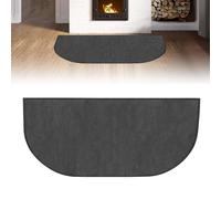 Dhqkqg Tapis de Cheminée Demi-Rond, Tapis de Cheminée, Tapis Ignifuge Devant De Cheminee, Plaque de Protection Contre les étincelles pour Poêle, pour Cheminées Aans la Cuisinière,Barbecue (102*50cm)