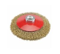 DHRCONPA Brosse métallique rotative en acier cuivré, filetage M14, for meuleuse d'angle, outil de nettoyage et de démontage.