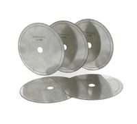 DHRCONPA Lot de 5 lames de scie lapidaire diamantées de 15 cm, jante de 0,4 mm, trou d'arbre de 16 mm, disque de coupe de 16 mm, for bijoux et pierres précieuses