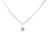 DHRUVS COLLECTION Pendentif chaîne en argent pur 925 avec breloques en forme de cœur pour offrir et porter de manière décontractée pour filles et femmes, Standard, Argent