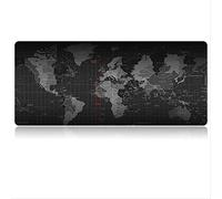 DHSBD 60X30 / 70X30 / 80X30Cm / 80X40 / 90X40Cm Carte du Monde Bord De Verrouillage Tapis De Souris Gamer Grand Clavier D'Ordinateur Tapis De Table Table De Jeu Mousepad 90X40Cm