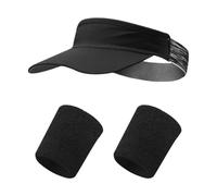 DHSBGWSX 1 casquette, 1 paire de brassards de sport, casquette pliable, cylindre vide, sports de plein air, chapeau de soleil à grand bord, absorbant la transpiration et chapeau de sport respirant,