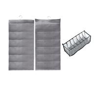 DHSBGWSX 1 organisateur de rangement avec 30 compartiments, 1 sac de rangement pour sous-vêtements avec 7 compartiments, sac de rangement pour garde-robe, rangement suspendu, boîte de rangement