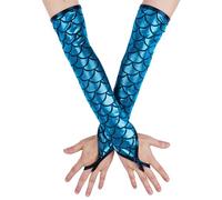 DHSBGWSX 1 paire de gants en écailles de poisson, Costume de sirène pour femme, haut queue de poisson pour femme, accessoires de sirène pour femme, Costume de poisson, monde sous-marin pour femme