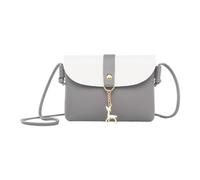 DHSBGWSX 1 sac à bandoulière gris avec pendentif, mini sac à bandoulière, porte-monnaie pour téléphone portable, sac cosmétique, cadeau d'anniversaire pour fille, gris, 18*13*3cm