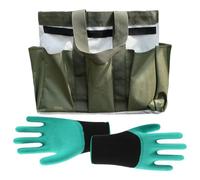 DHSBGWSX 1 Sac À Outils De Jardinage, 1 Paire De Gants De Jardinage, Sac Fourre-Tout De Jardinage, Adapté Au Rangement D'Outils De Jardin Tels Que des Pelles Et des Ciseaux De Jardin.