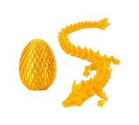 DHSBGWSX 1 œuf de dragon doré, dragon imprimé en 3D, dragon mobile imprimé en 3D, œuf mythique, œuf d'or, animal imprimé en 3D, dragon mythique et œuf