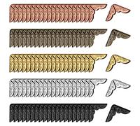 DHSBGWSX 100 Pièces Protecteurs de Coins de Livres, Protection d'angles en Métal, Coin pour Scrapbooking, Décoration d'angle Triangulaire pour Livres, Protection d'angle de Livre