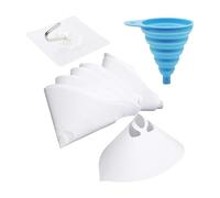 DHSBGWSX 80 feuilles de papier anti-fuite de couleur, 1 entonnoir, 1 crochet, filtre filet, séparateur d'huile et d'eau du pistolet pulvérisateur, filtre fin