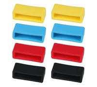 DHSBGWSX Boucles De Bracelet De Montre 8 Pièces, Support De Bracelet De Montre, Silicone, Rouge, Jaune, Bleu Ciel, Noir, 20 Mm