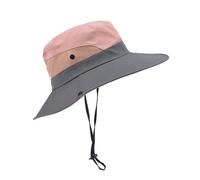 DHSBGWSX Chapeau de Pêche d'Été aux Couleurs Assorties - Protection Solaire à Large Bord Réglable pour Plage et Randonnée Femme