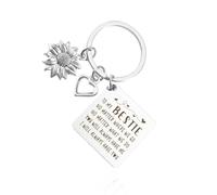 DHSBGWSX Lot de 1 porte-clés pour femme -Accessoires porte-clés en acier inoxydable (argent), aille unique